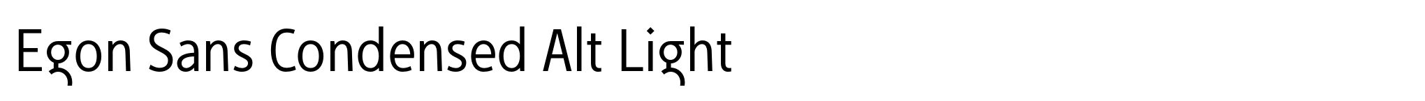 Egon Sans Condensed Alt Light image